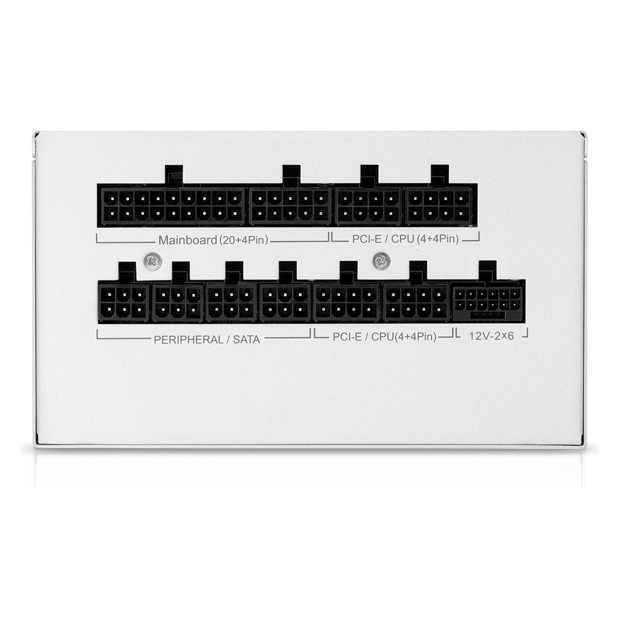 Montech EVOLVEO G750 zdroj 750W, 80+ GOLD, ATX 3.1, aPFC, 140 mm ventilátor, záruka 3 roky, bílý (750 W) (G750-WH)