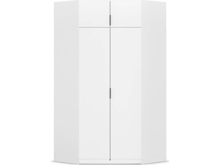 Kleiderschrank RAUCH Eckschrank Schrank Ankleidezimmer Schlafzimmer Garderobe LAGOA , weiß (alpinweiß), B:117cm H:235cm T:117cm, Holzwerkstoff, Schränke, Kleiderschrank, voll ausgestattet viel Stauraum, optional mit Aufsatz MADE IN GERMANY