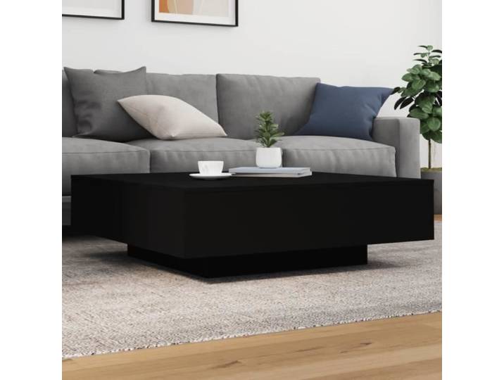 Table basse LED - SALUTUYA - BD7114 - Noir - 100x100x31 cm - Design contemporain