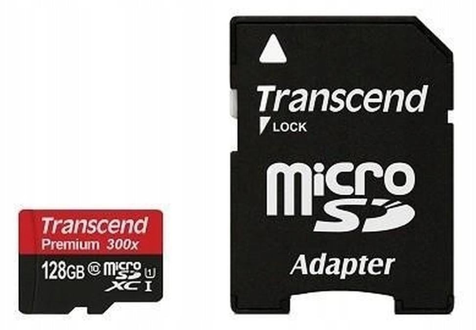 Transcend Premium Flashgeheugenkaart met microSDXC-naar-SD-adapter