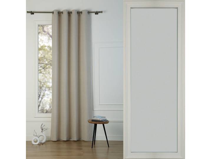 Rideau à oeillets toile de coton 140x260 naturel