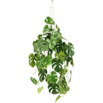Kunstpflanze I.GE.A. "Künstliche Monstera Hängende Splitphilo Hängeampel", grün, B:42cm H:87cm L:34cm, Polyester, Kunstpflanzen, Kunstpflanze, Zimmerpflanze Busch Dekopflanze Grünpflanze Seidenpflanze Dekopflanze