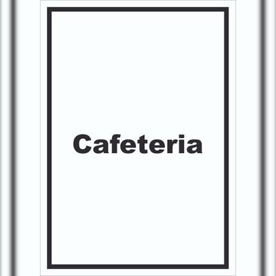 HB-Druck Cafeteria Schild mit Text Restaurant mit Selbstbedienung hochkant A5 (148x210mm)