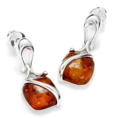 Paar Ohrhänger OSTSEE-SCHMUCK "Ostsee-Schmuck Ohrhänger Eni Ohrhänger Eni", weiß, Ohrringe, Damen, 25 x 10mm, Silber 925 (Sterlingsilber)