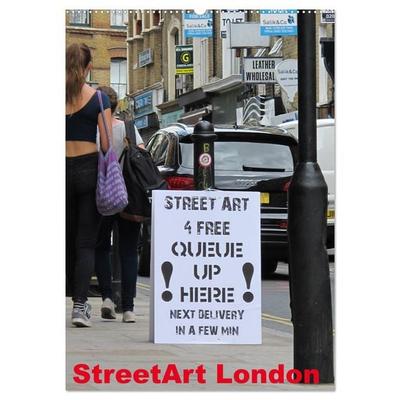 StreetArt London (Wandkalender 2026 DIN A2 hoch), CALVENDO Monatskalender