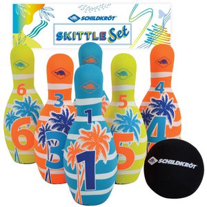 Schildkröt Wurfspiel 970149, Neopren Kegel Set, ab 3 Jahre, 6 Kegel & 1 Ball, ab 2 Spieler