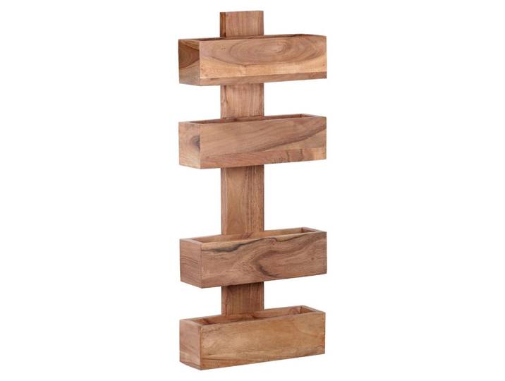 Zeitungsständer Mumbai Akazie natur B: 30 cm Wandmontage