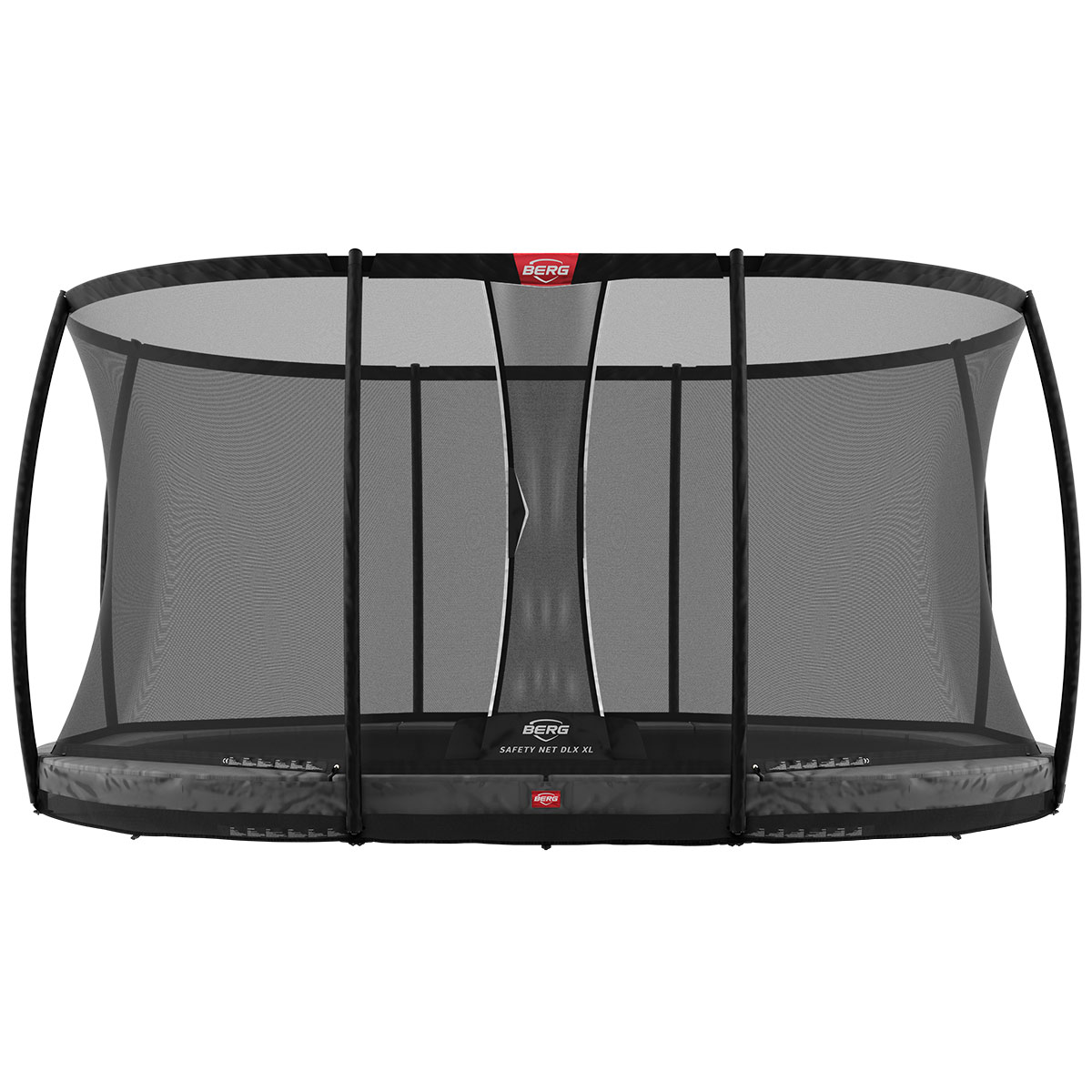 Berg Grand Champion Trampolin InGround 520 cm, Sicherheitsnetz Deluxe XL Grau