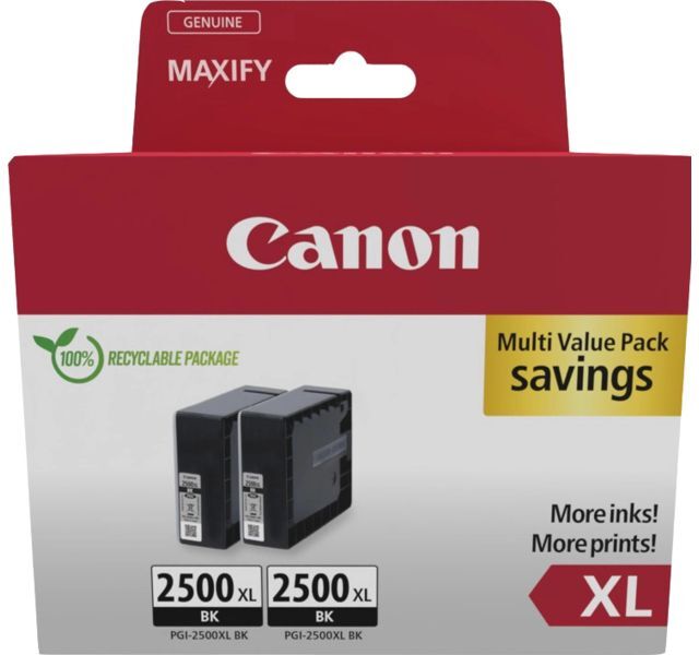 Canon PGI-2500XL Twin pack - Schwarz - Druckerpatrone - Multipack