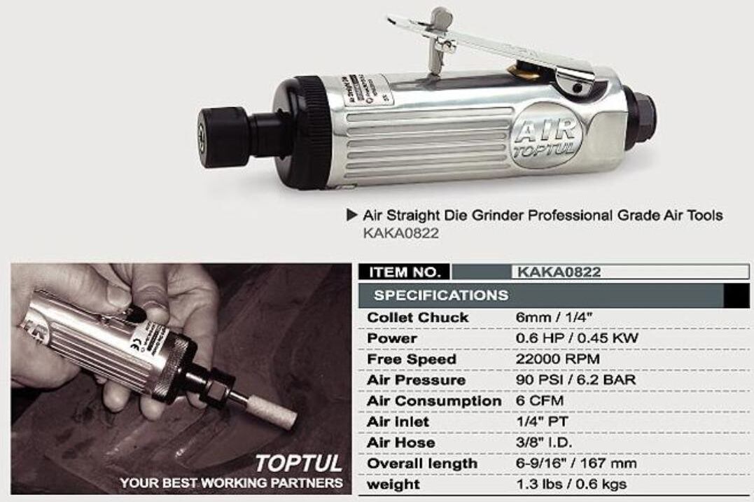 TOPTUL KAKA0822 Straight Grinder