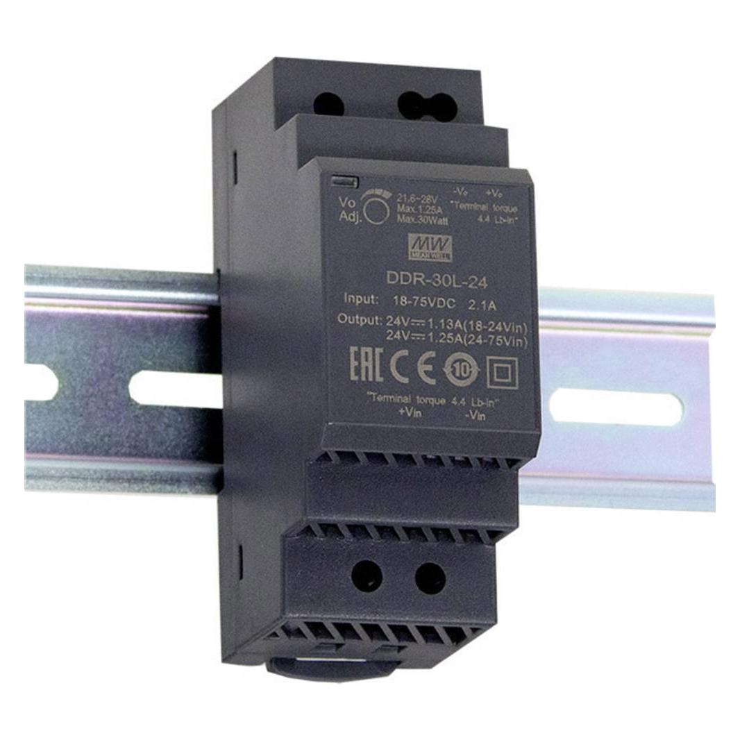 MeanWell MEAN WELL DDR-30G-24 Hutschienen-DC/DC-Wandler (DIN-Rail) 24 V/DC 1.25 A 30 W A (DDR-30G-24)