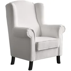 OHRENSESSEL Leonardo beige boucle-stoff