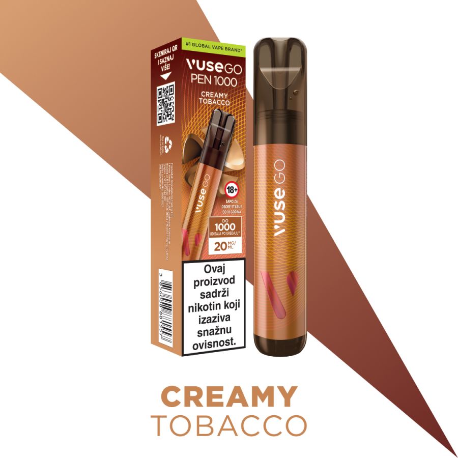 Vuse GO 1000 Creamy Tobacco jetable - 1  single unit