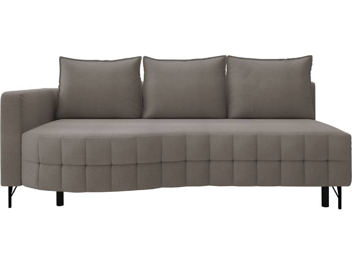 Loungesofa EXXPO - SOFA FASHION T wiggy Schlafsofa mit Bettfunktion und Bettkasten , grau (taupe), B:212cm H:93cm T:114cm, Sofas, Loungesofa, komfortabler Federkern, super Sitzkomfort, elegante Formensprache