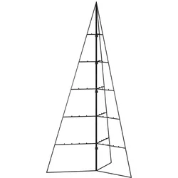 vidaXL Metall-Weihnachtsbaum für Dekorationen Schwarz 100 cm
