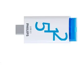 Philips Click (512 GB, USB-C), USB Stick, Weiss, Orange
