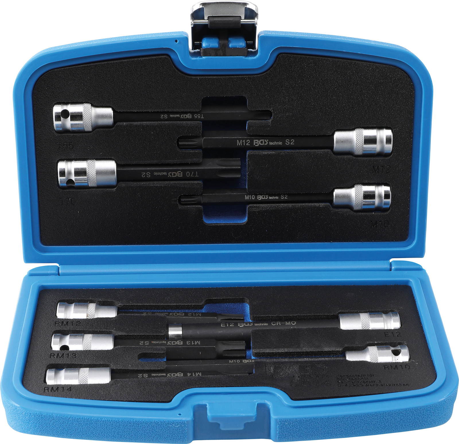 BGS Technic 5014 Speciaal bitset voor cilinderkopbouten, 9-delig, 12,5 (1/2) inch