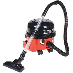 casdon Haushaltsspielzeug Henry Staubsauger rot, mit funktionierender Saugkraft, Höhe 23 cm