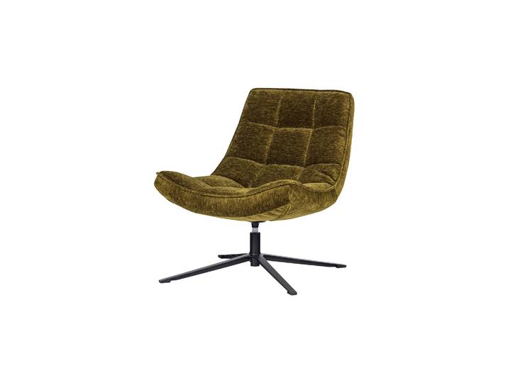 Fauteuil pivotant chenille vert Maudi