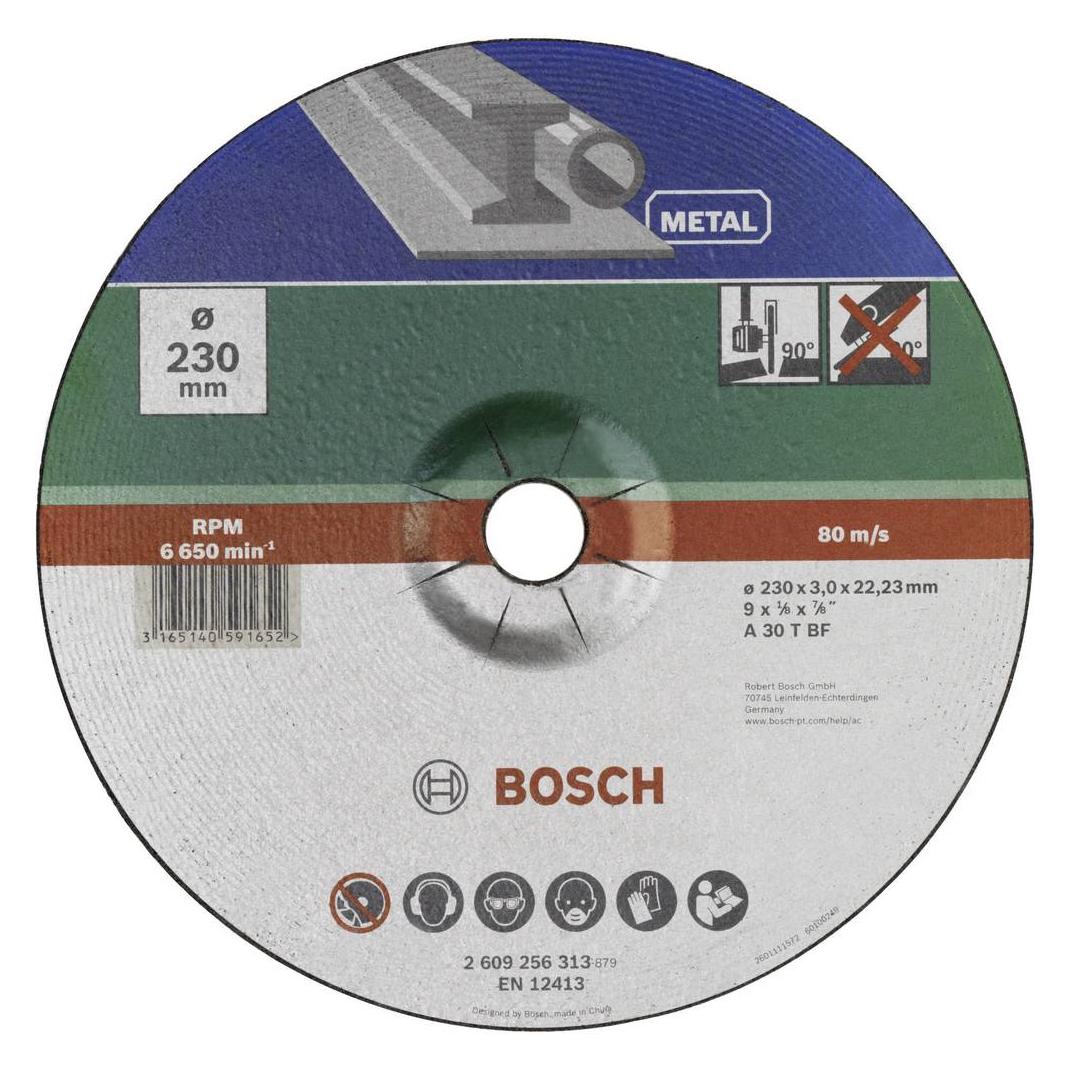 Bosch Zubehör Trennscheibe gekröpft, Metall D= 230 mm (2609256313)