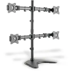 DIGITUS "Quad Monitor Stand/Klemmhalterung,schwarz 15-27"", max Bel. 4x8Kg,VESA max100x100"
