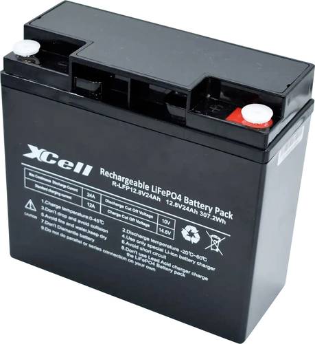 XCell LFP1224 Spezial-Akku LiFePo-Block Schraubkontakt LiFePO 4 12.8V 24Ah 1St.