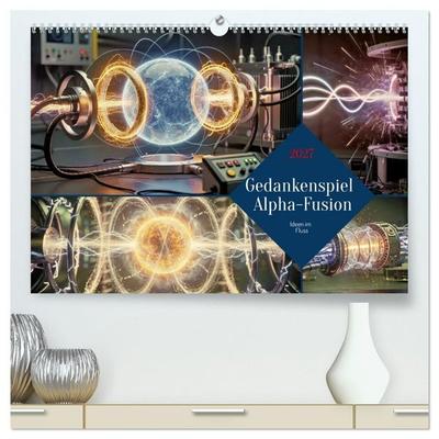 Gedankenspiel Alpha-Fusion (hochwertiger Premium Wandkalender 2027 DIN A2 quer), Kunstdruck in Hochglanz