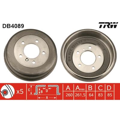TRW Bremstrommel db4089 für Mercedes PUCH