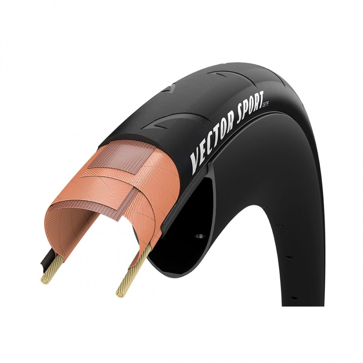 Pneu desportivo Goodyear Vector 700x30 dobrável preto Unisex