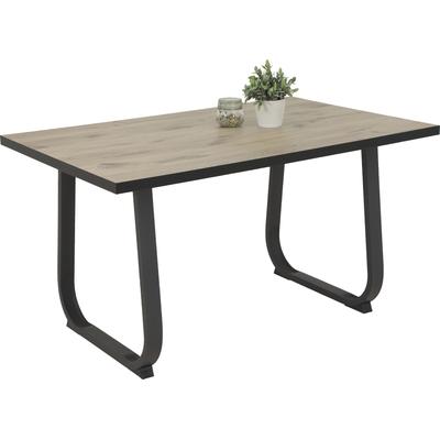 Esstisch HELA "Luise T", beige (viking oak, anthrazit, anthrazit), B:140cm H:76cm T:90cm, Tische, Esstisch, Breite 140 cm