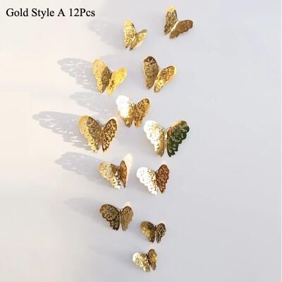 Inspire Essentials Butterfly Mirror Wall Stickers 3D Decorative Wall Decor Set 22