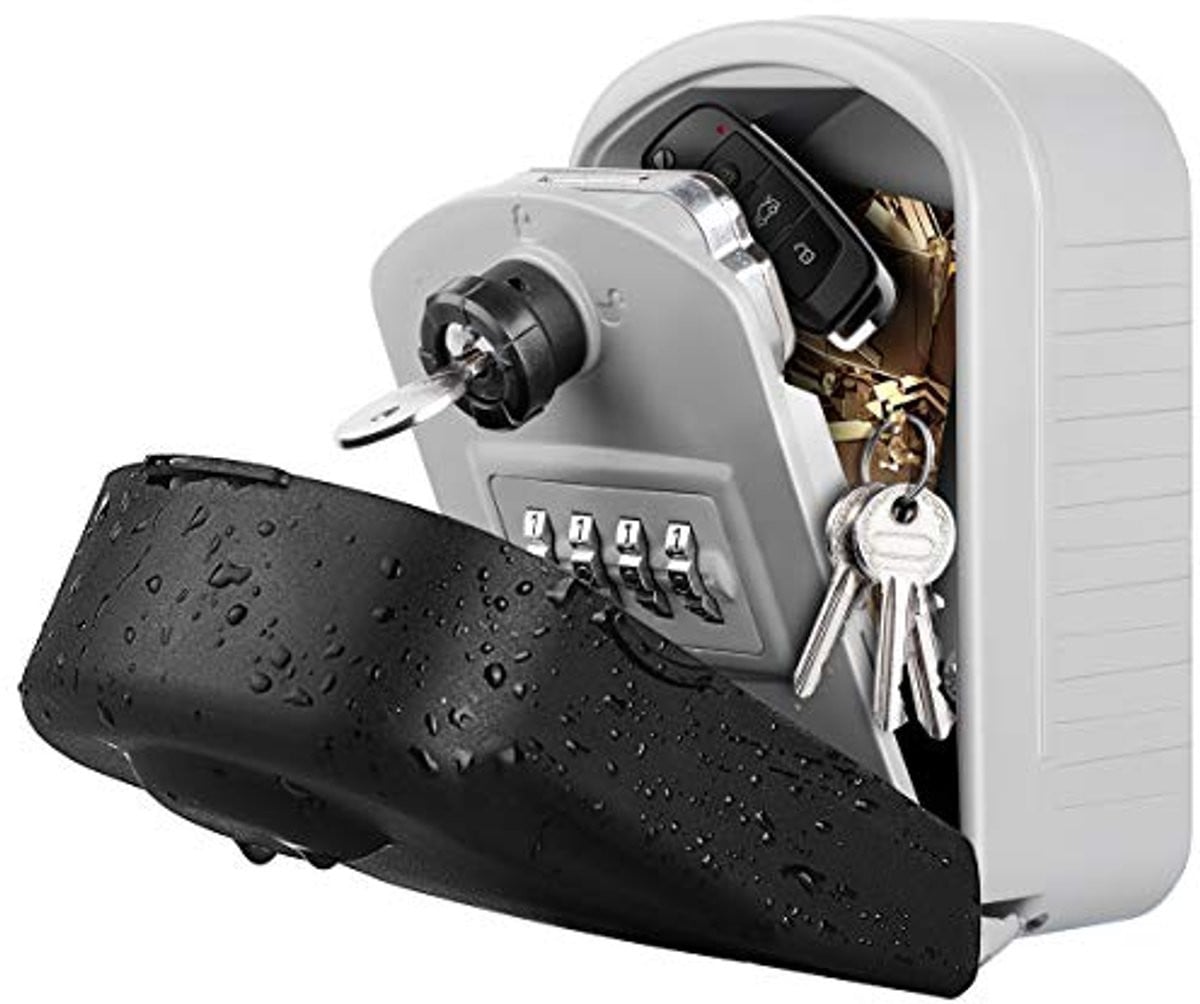 WACCET Safe Key Box Groot - Sleutelkast met Code en Noodsleutels - Grijs
