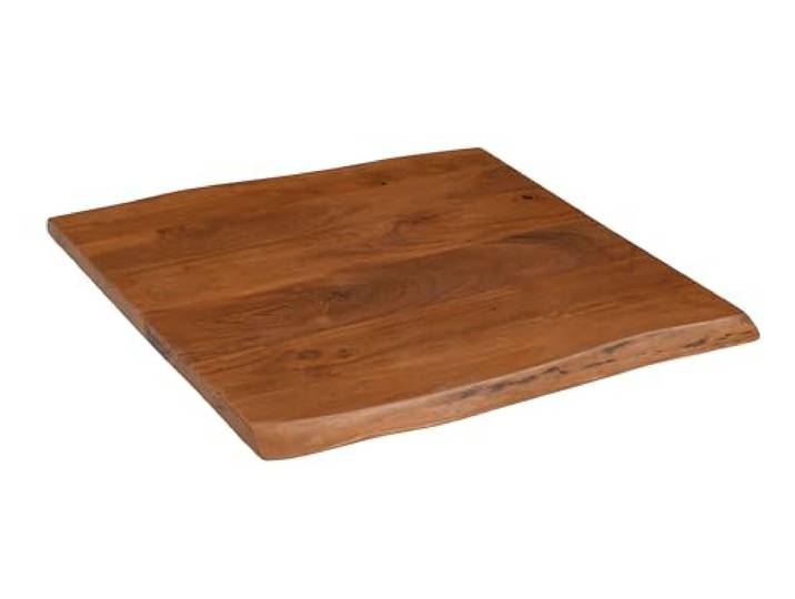 SAM Holzplatte Brasileiro 75x75 cm Akazie nussbaum echte Baumkante Akazienholz massiv, pflegeleichte DIY-Tischplatte, für Esstisch, Couchtisch & Bistrotisch