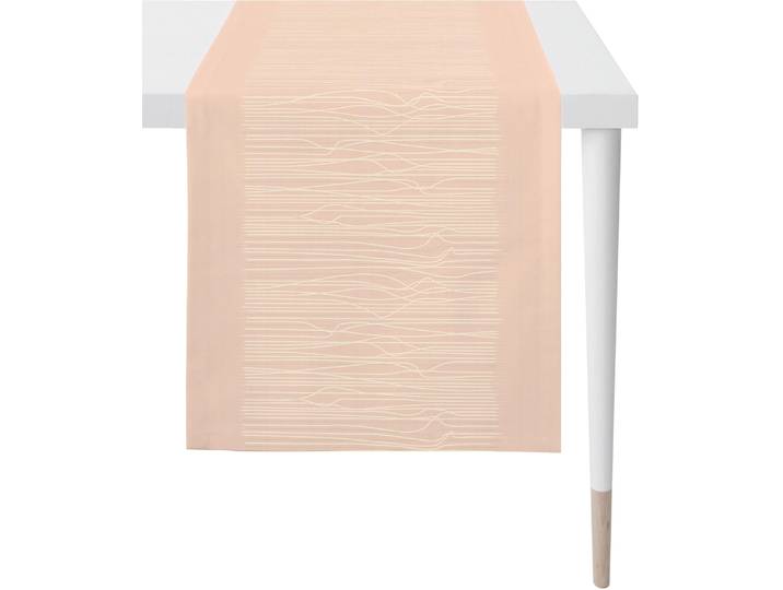 Tischläufer APELT 1714 Loft Style , rot (apricot), B:48cm L:140cm, Polyester, Viskose, Tischdecken, Tischläufer, Jacquardgewebe