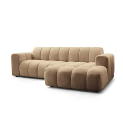 ECKSOFA TISI Beige Strukturstoff