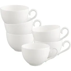 Villeroy & Boch, Tasse, Multipack White Pearl Kaffee-/Teeobertasse - 6 Stück (120 ml, 6x)