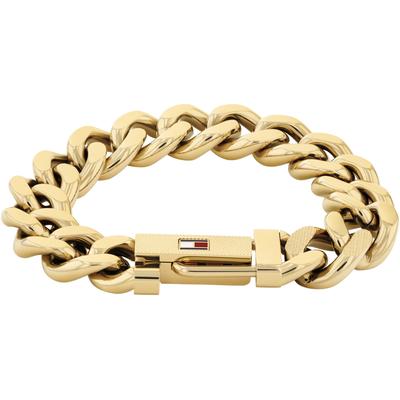 Armband TOMMY HILFIGER "WILD", gold (gelbgoldfarben), Armbänder, Herren, 19cm, Edelstahl, Armband, mit Emaille