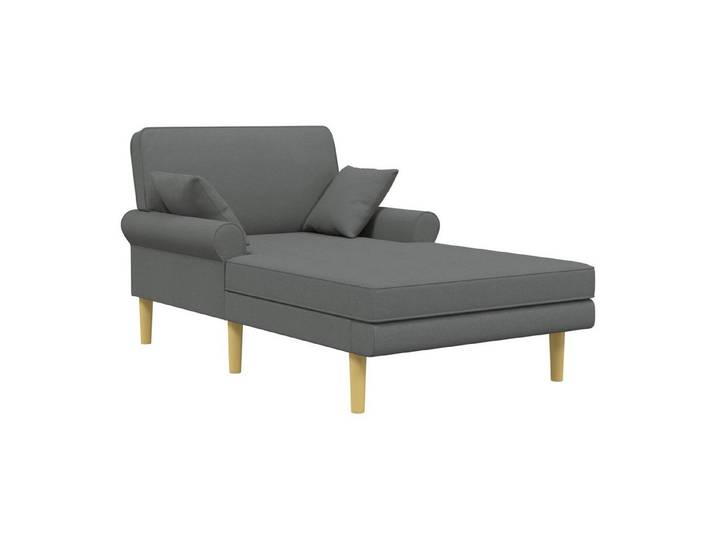 vidaXL Chaiselongue Chaiselongue Dunkelgrau Stoff, 1 Teile