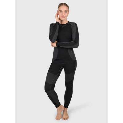 Thermounterwäsche-Set BRUNOTTI "Corvara Women Thermo Set", Damen, Gr. S, schwarz, Obermaterial: 65% Polyamid, 25% Polyester, 10% Elasthan, eng, Bekleidungssets, leichter Thermostoff, atmungsaktiv, feuchtigkeitsregulierend