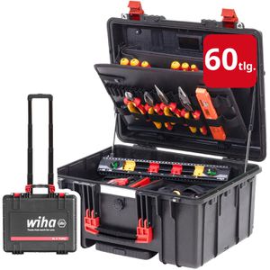 Wiha Werkzeugkoffer XL 2 Trolley electric, 45795, 60-teilig, Kunststoff Klapptrolley, VDE isoliert