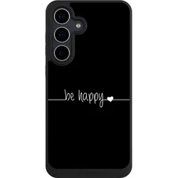 Nivocase Handyhülle für Samsung Galaxy S25 FE Hülle NIVOpure Case Schwarz Glück Sprüche Statement (Samsung Galaxy S25 FE), Smartphone Hülle, Schwarz