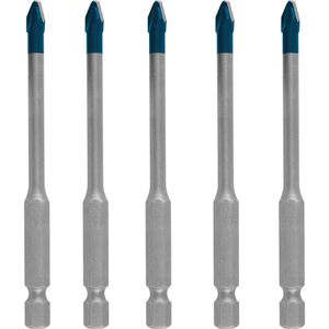 Bosch Bohrer Expert HEX-9 Hard Ceramic, 2608902315, 5 x 90 mm, Fliesenbohrer, 5 Stück