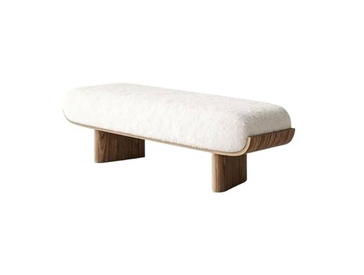 Schlafzimmerbank Bank aus Holz und Stoff for Schlafzimmer Wohnzimmer und Esszimmer(XS)