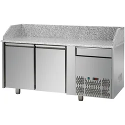 Tecnodom Pizzatheke 2 Türen GN 1/1 1 neutrale Schublade und Granitplatte
