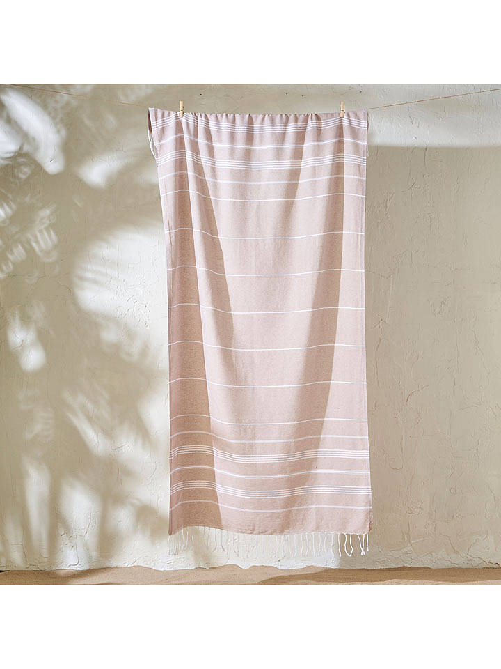 BELLA MAISON Strandtuch "Alora" in Beige - (L)180 x (B)95 cm - onesize
