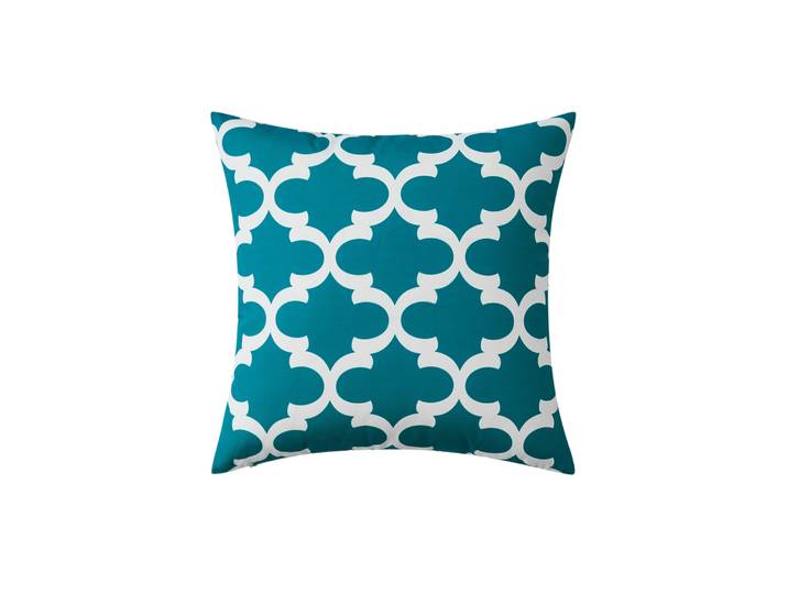 Outdoorkissen PATI türkis/weiss 45 x 45 cm