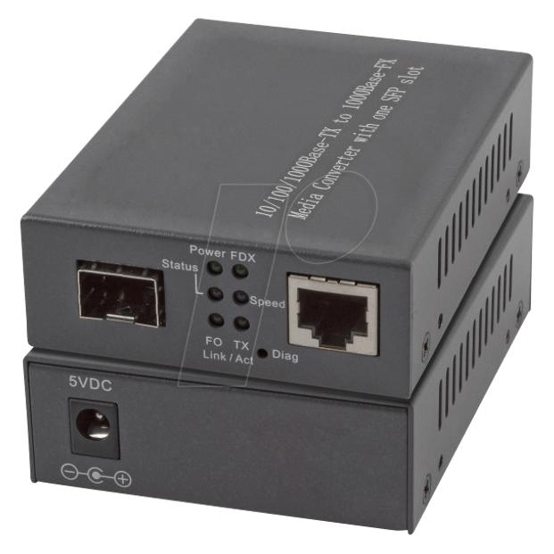 EFB Elektronik Media Konverter 1x100/1000Mbit Rj45, 1 x Gigabit SFP Port (EL029)