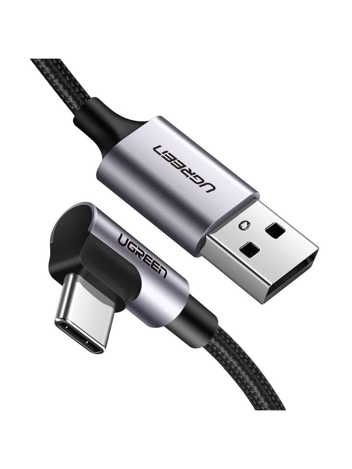 UGREEN Angled USB-C To USB-A Data Cable Black 1M