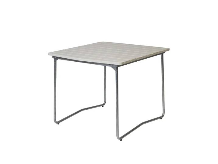 Grythyttan Stålmöbler Table à manger B31 Chêne blanc laqué-structure en acier avec galvanisation à chaud