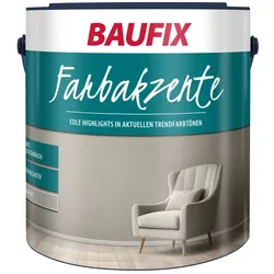 Baufix Farbakzente platingrau seidenmatt, 2.5 Liter, Bunte Wandfarbe